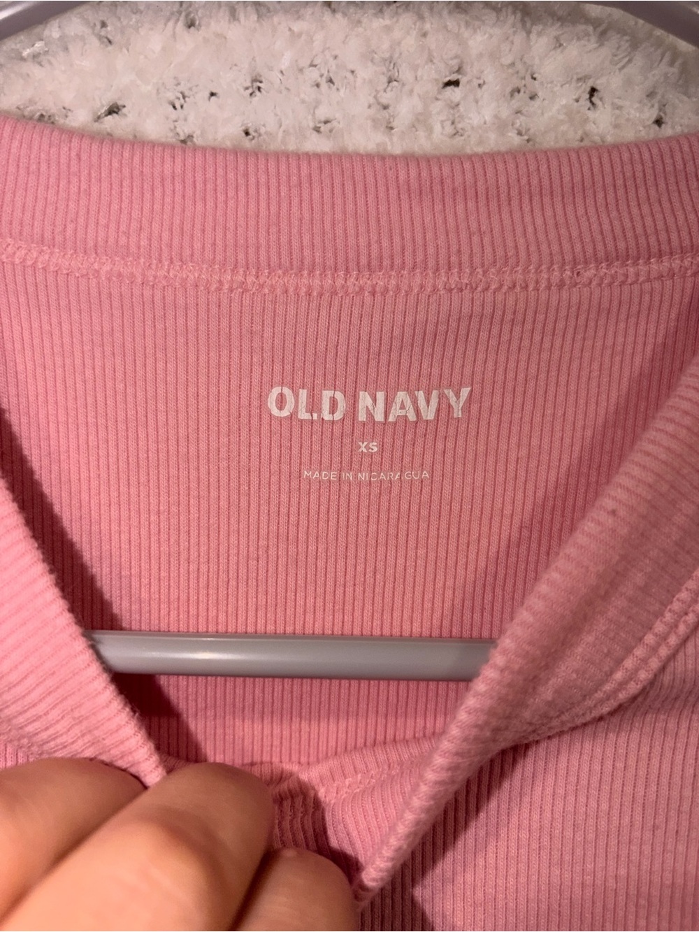 Old Navy Pink Ribbed Racerback Tank Top - Picture 2 of 3